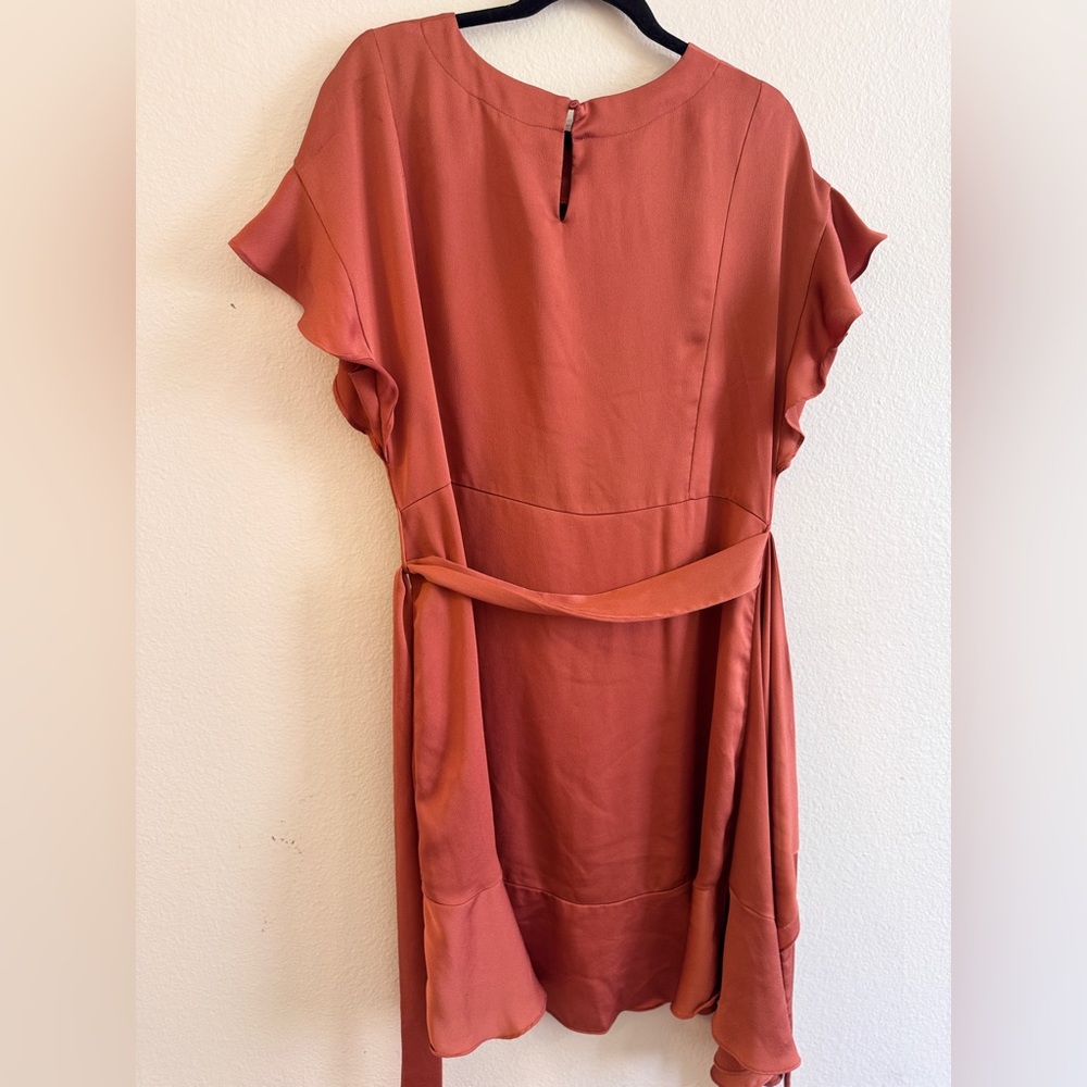 Astr Asymmetrical Rust Dress, Size Large - Picture 5 of 6